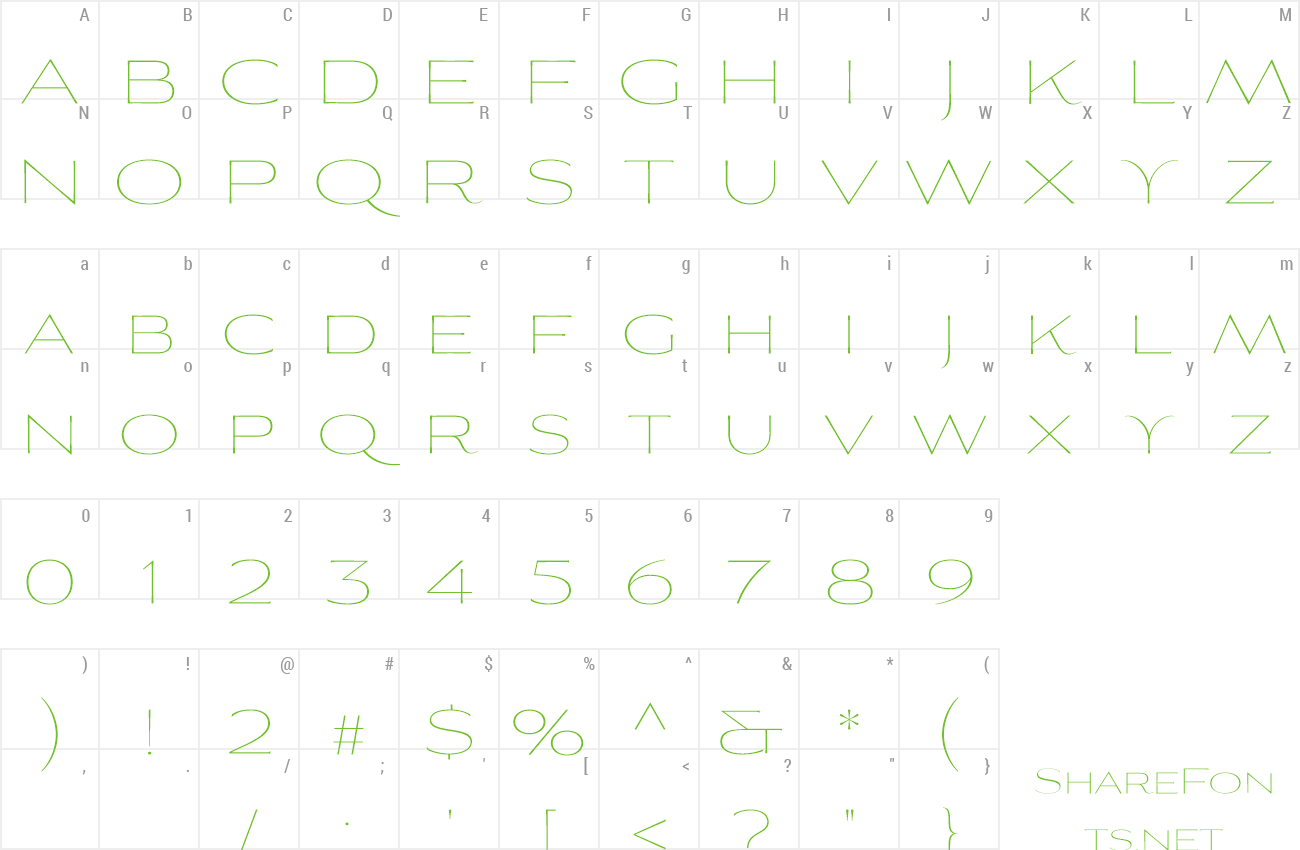 Font Aviano Flare Thin preview