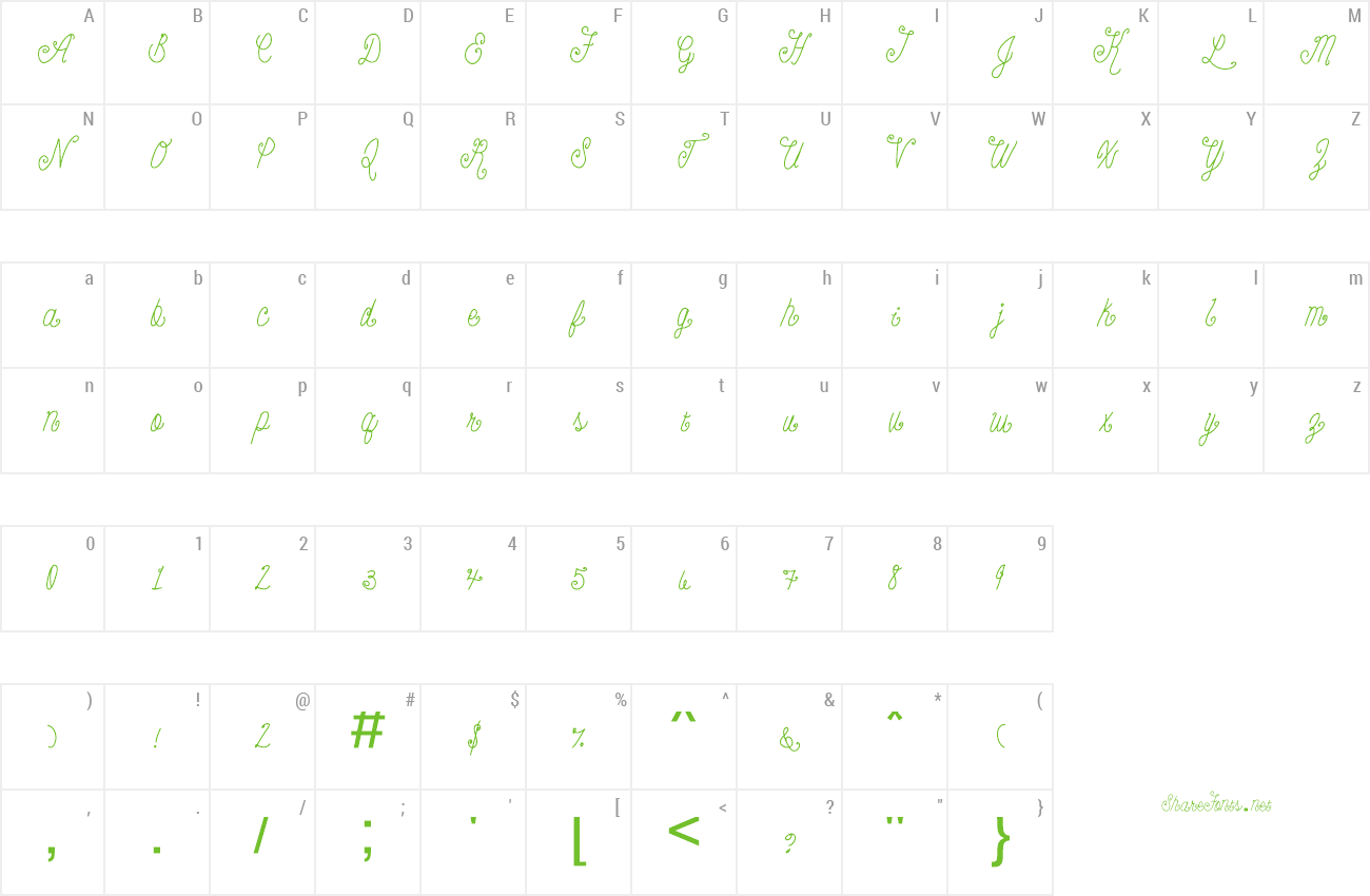 Font BeautyScript preview