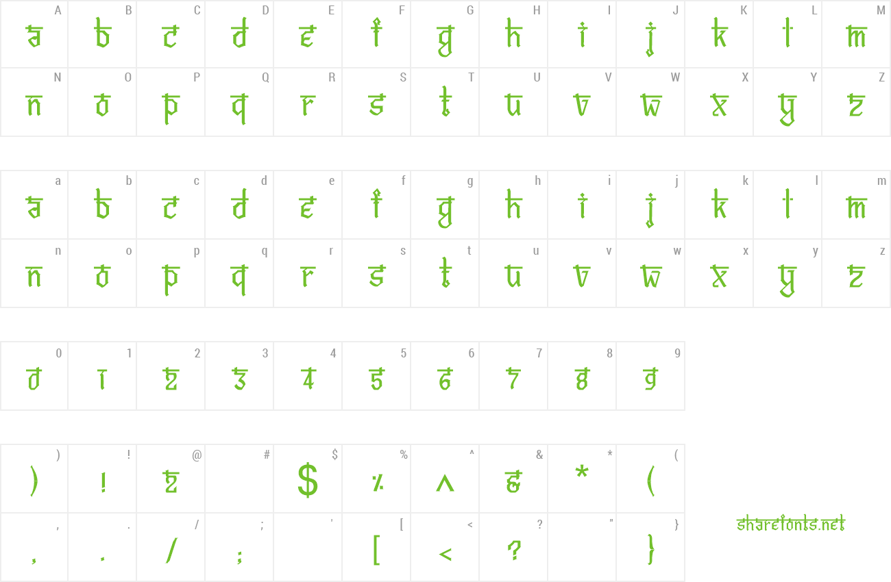 Font Bitling vedas preview