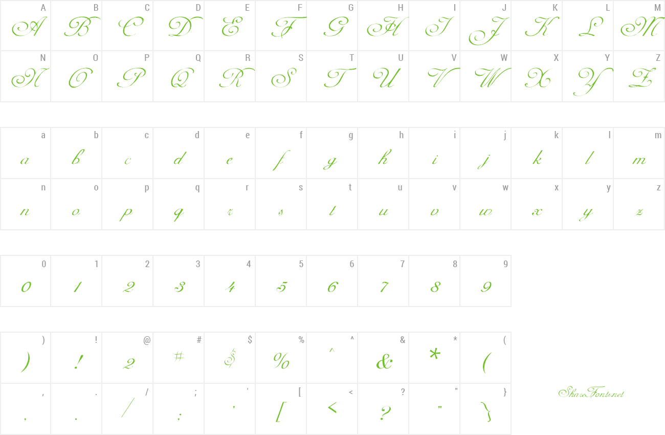 Font Celeste preview