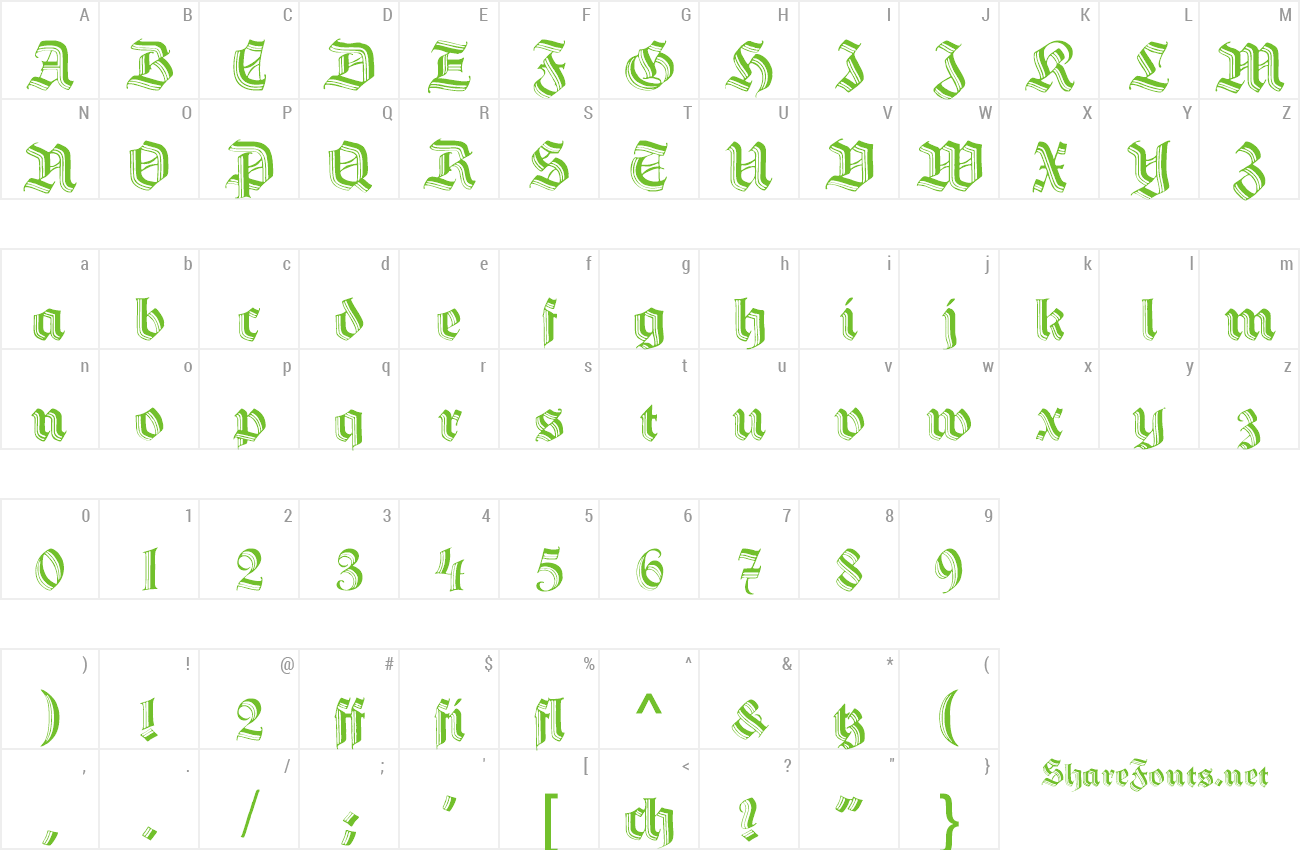 Font Hermann-GotischC preview