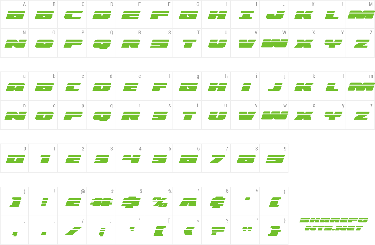 Font Illumino Laser Italic preview