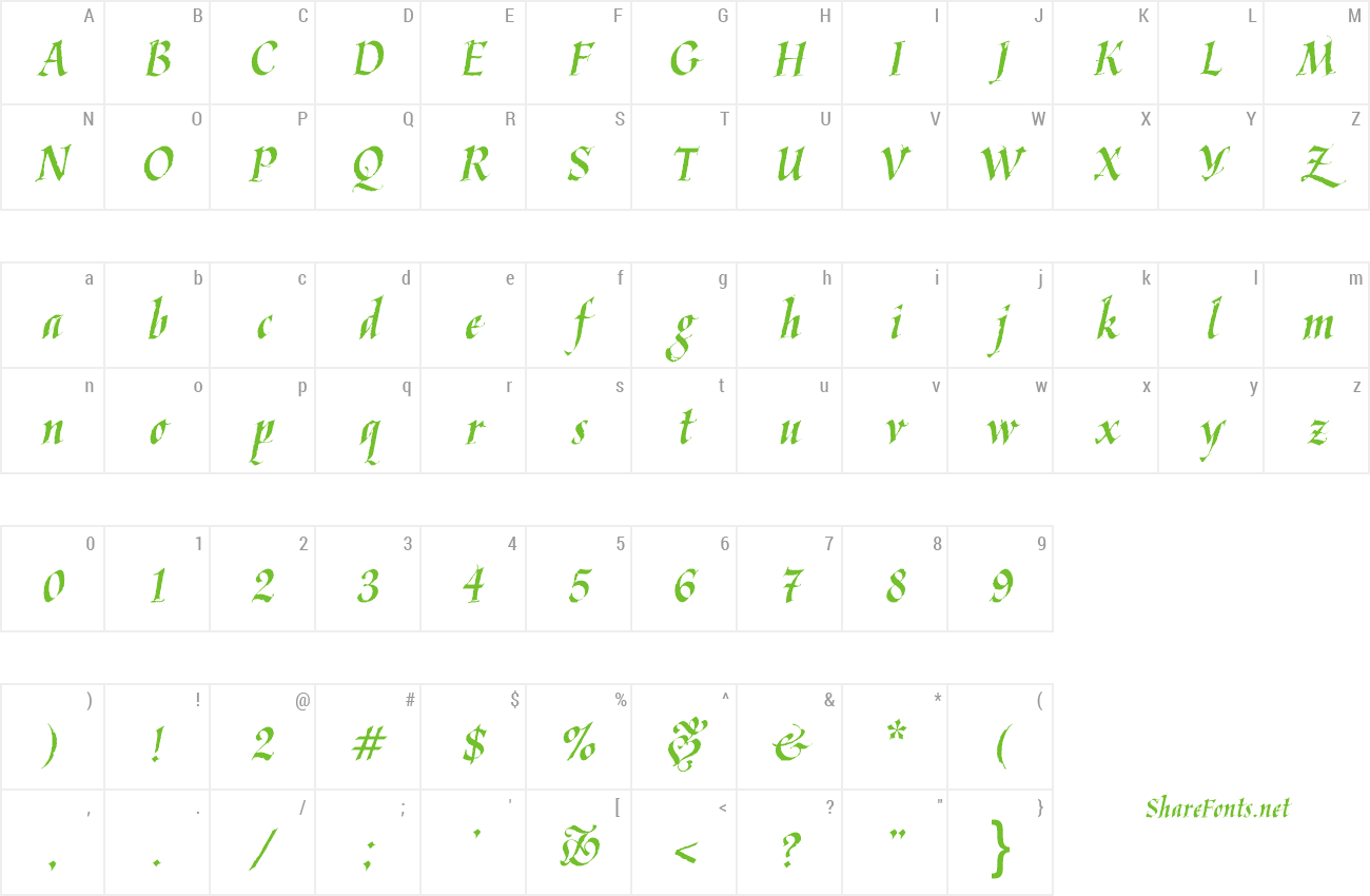 Font Kaligrafica preview