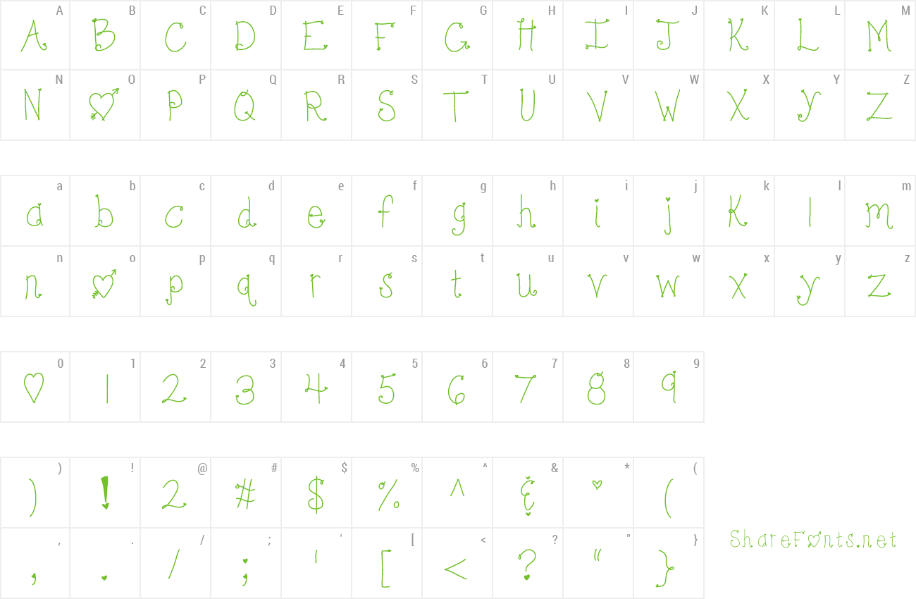 Font KB Bonjour Sweetheart preview