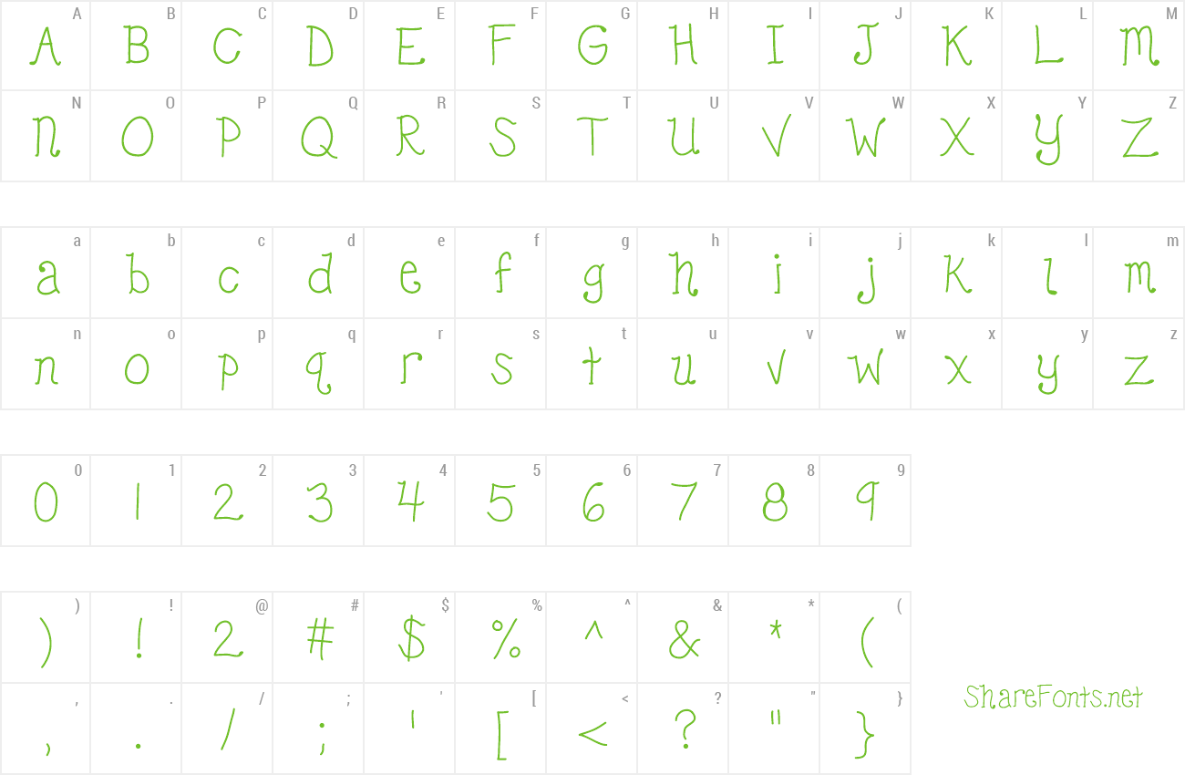 Font KB Hear Me Play preview