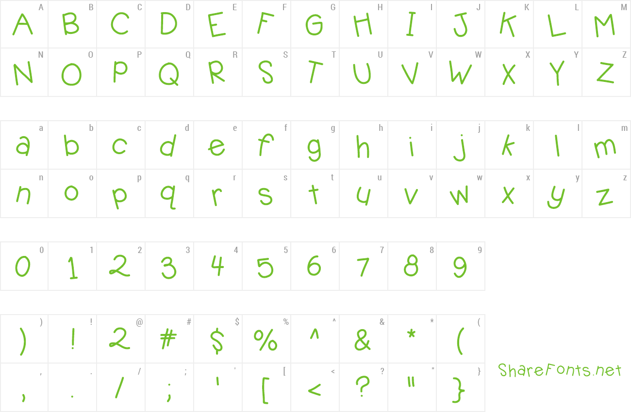 Font KB Jellybean preview