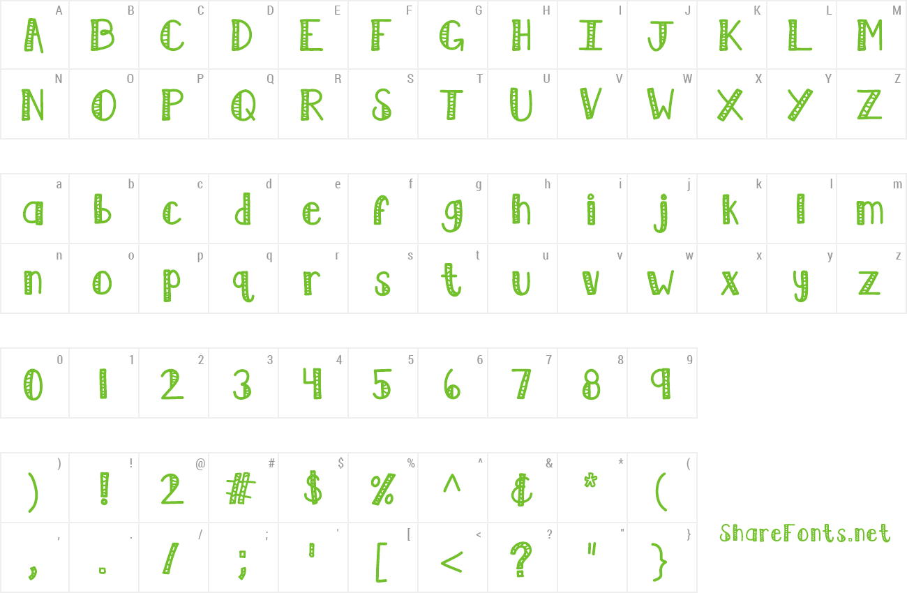 Font KB Lime preview