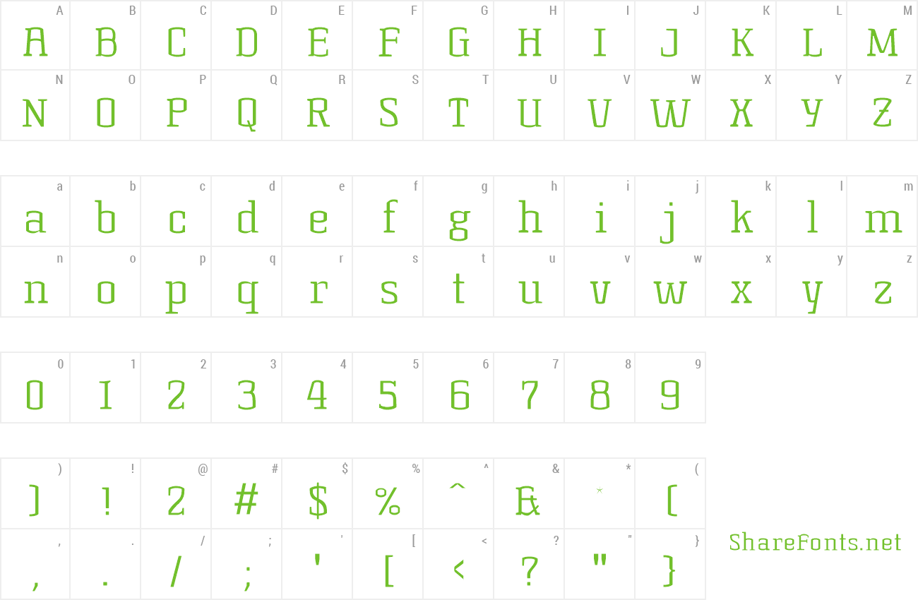 Font Korneuburg Slab Light preview