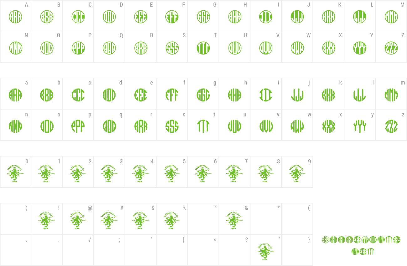 Font MONOGRAMOS preview