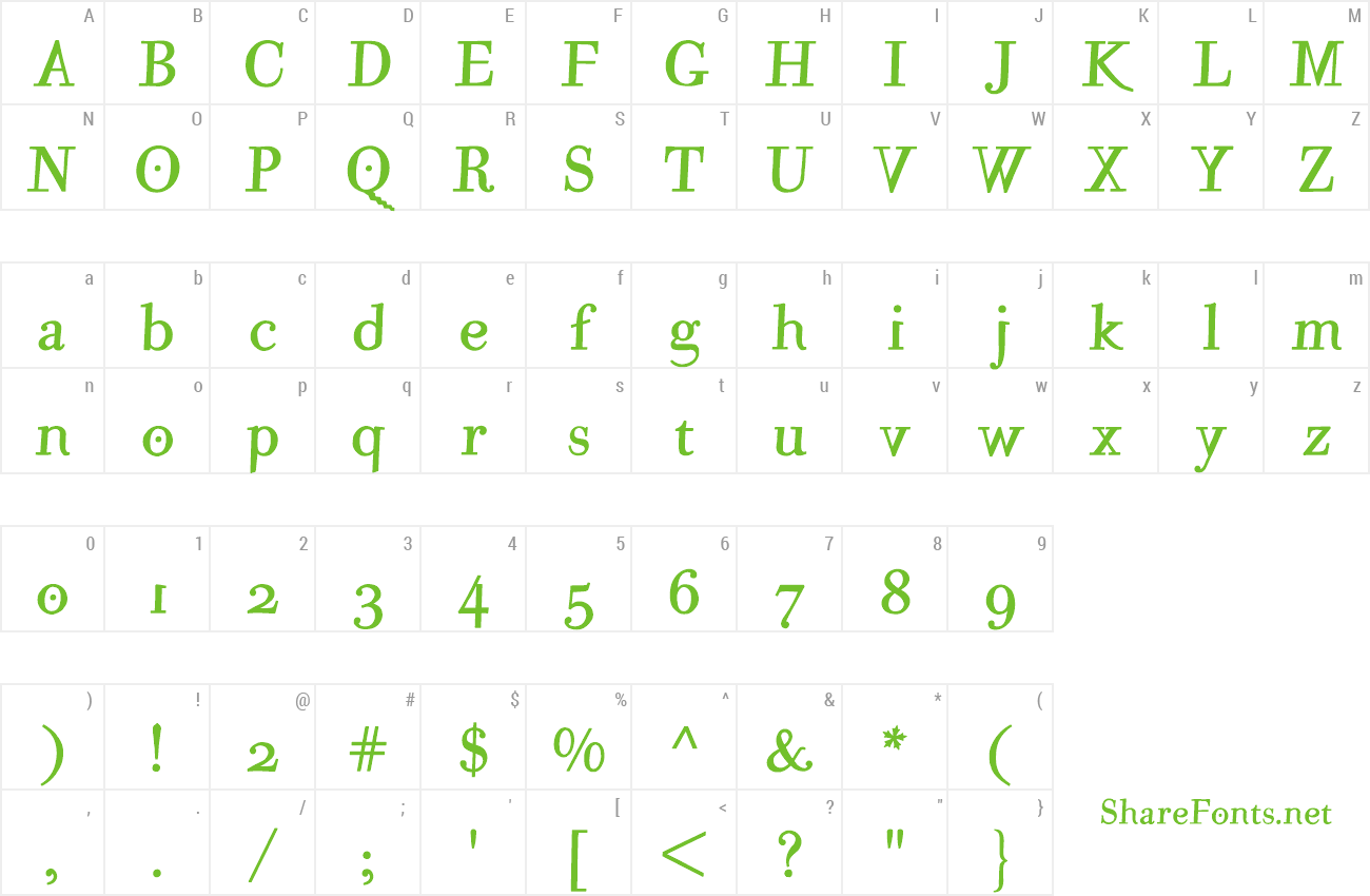 Font Mutant A preview