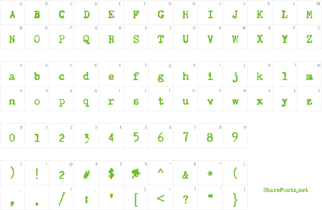 Font Super Keys preview