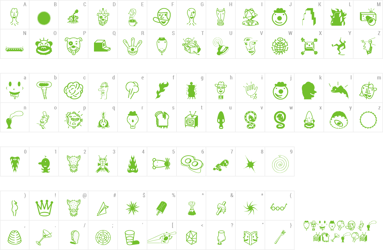 Font Thingbat preview