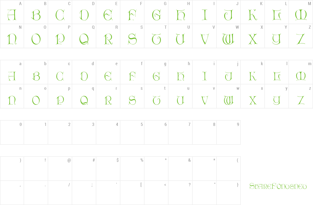 Font ThorinDisplayCaps preview