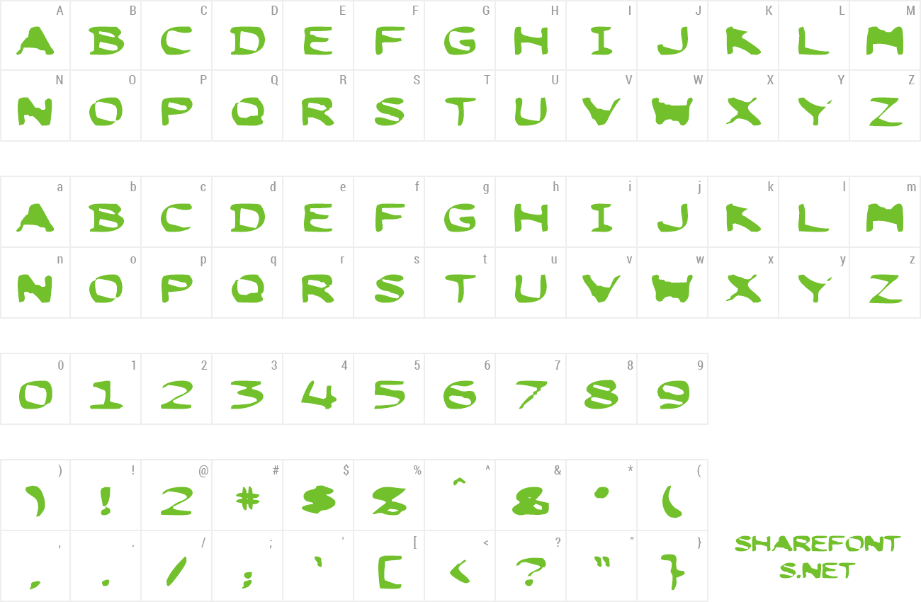 Font Thumtax ICG preview