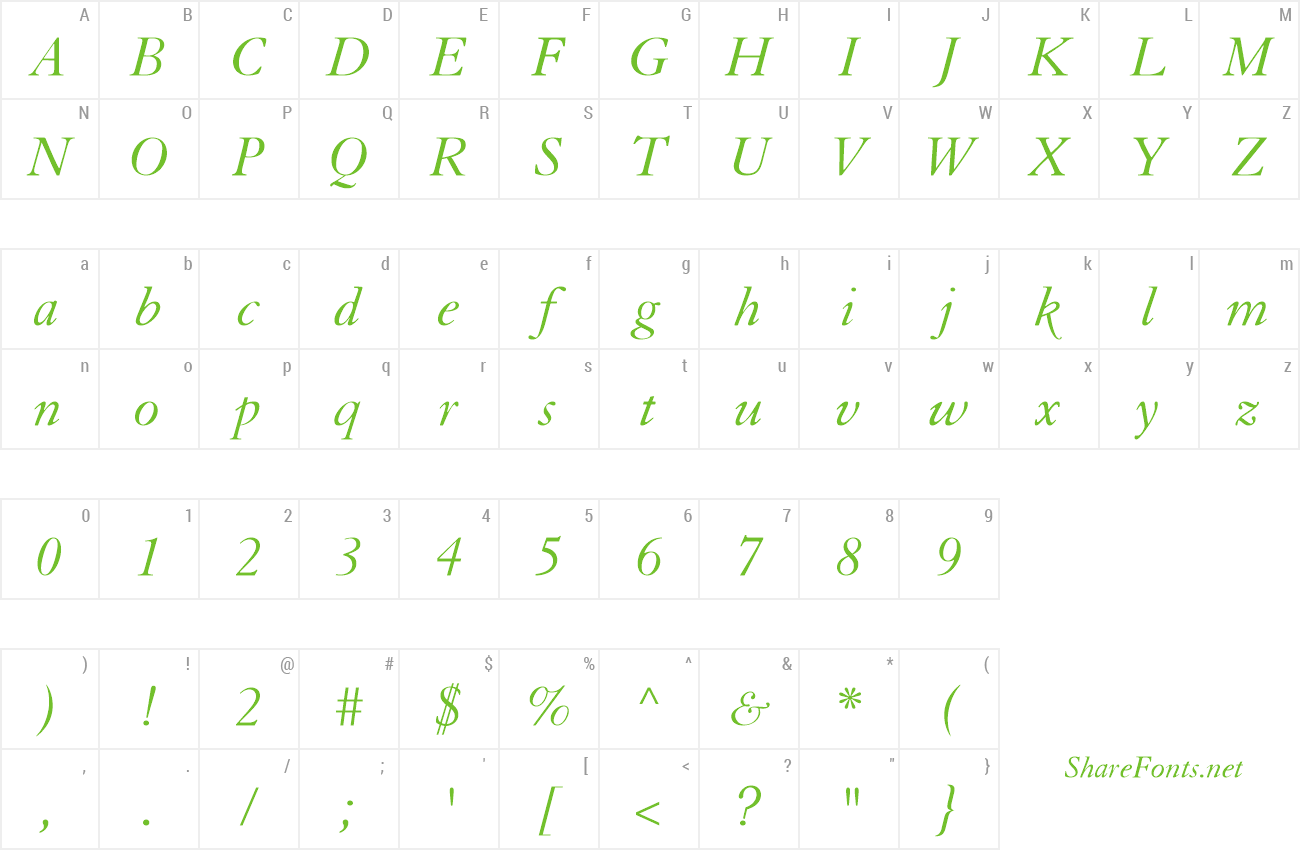 Font Tiasco SSi preview