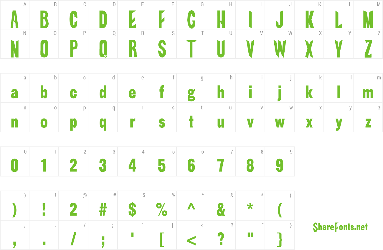 Font Timstypo preview