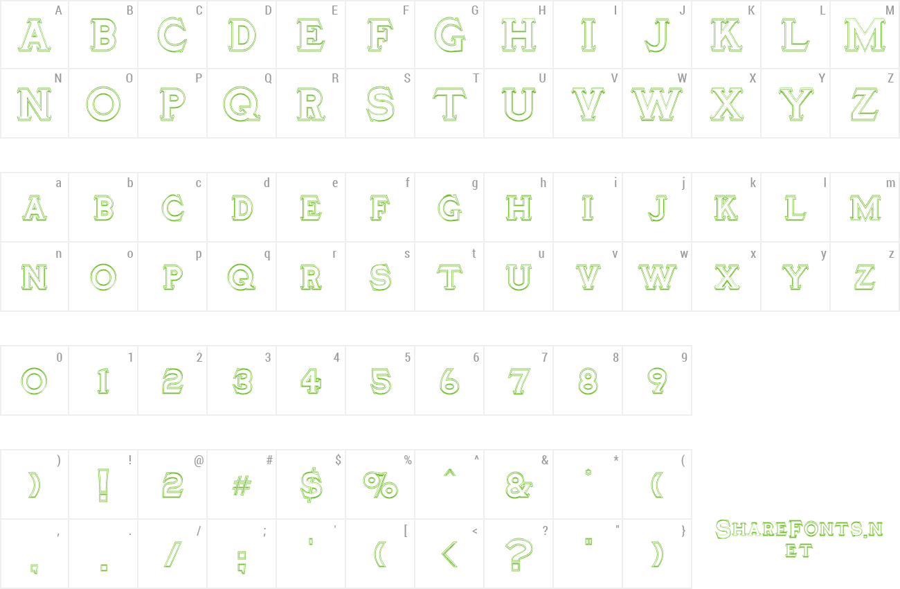 Font TinplateTitling preview