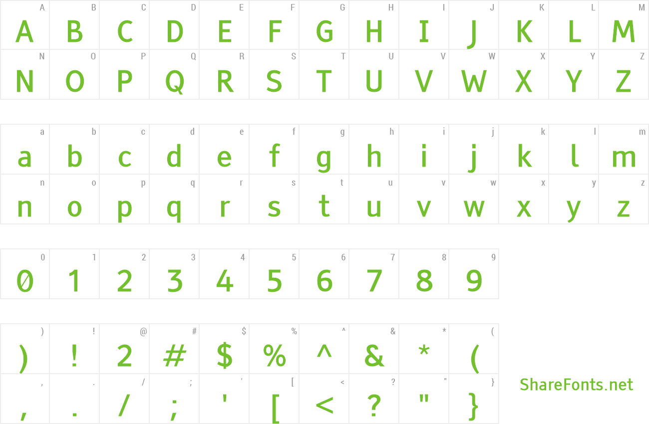 Font Tiresias Infofont Z preview