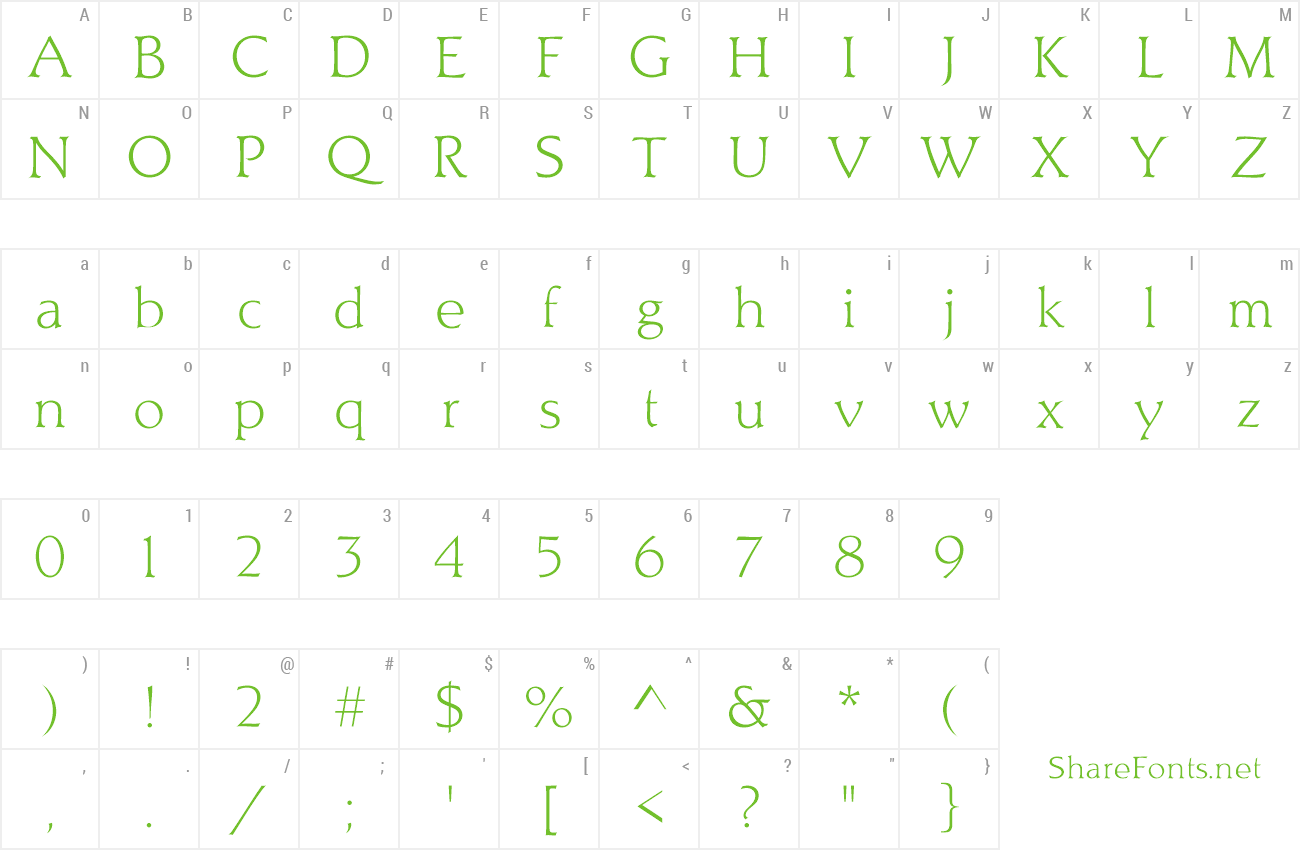 Font TitusEF preview