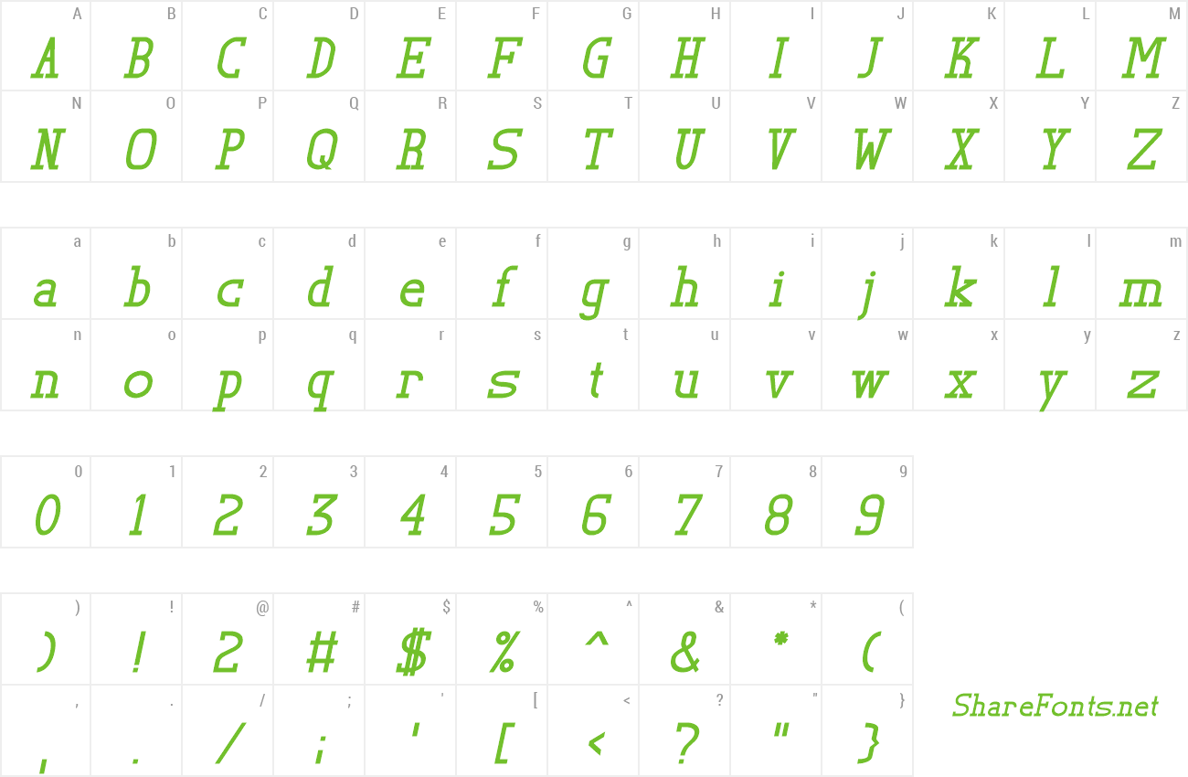 Font TL Serif preview