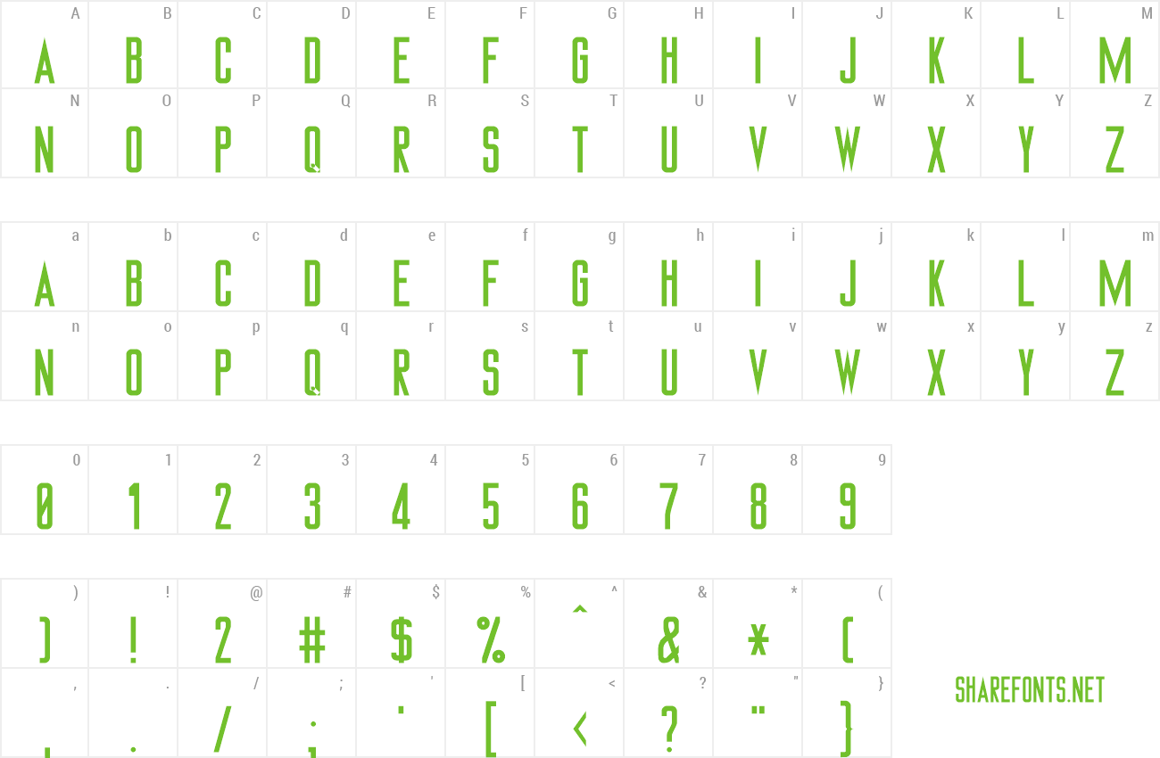Font TNG Monitors preview