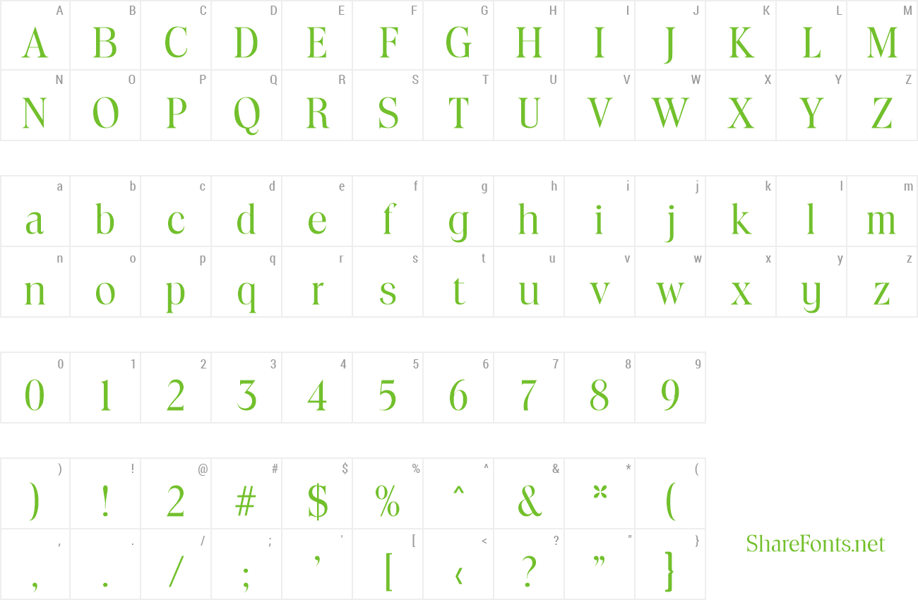 Font Toledo-Regular preview