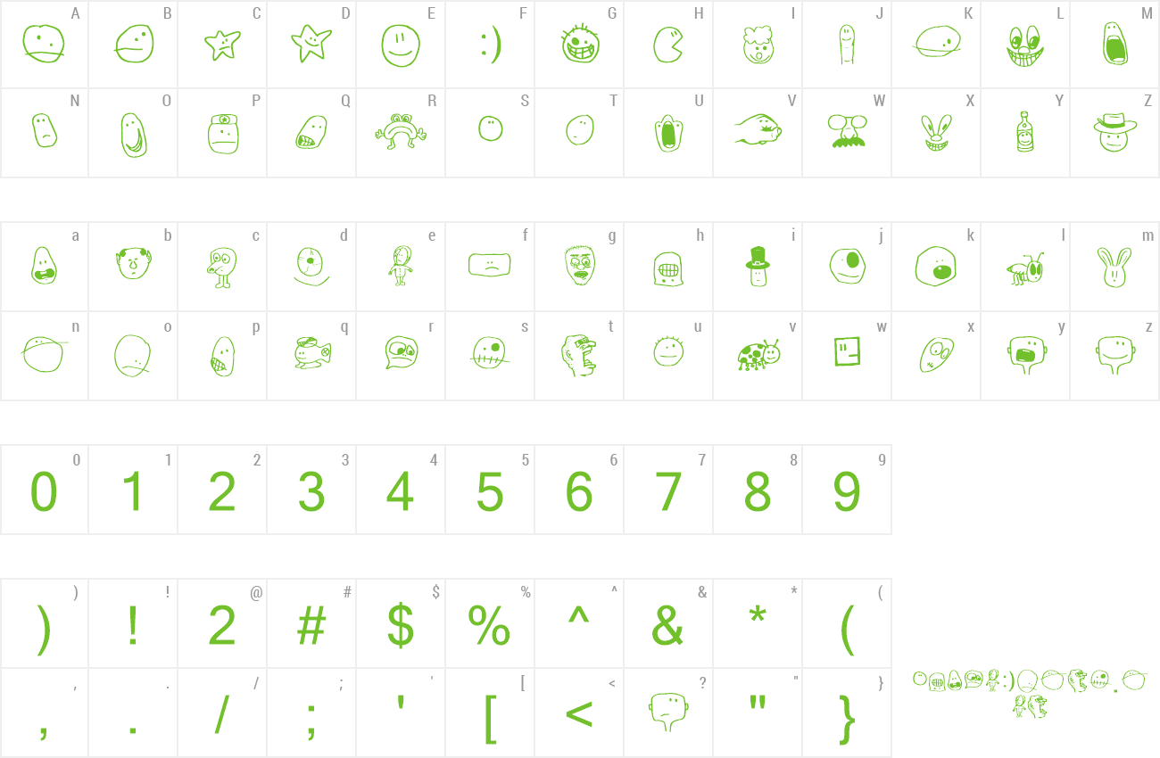 Font TombatsSmilies preview