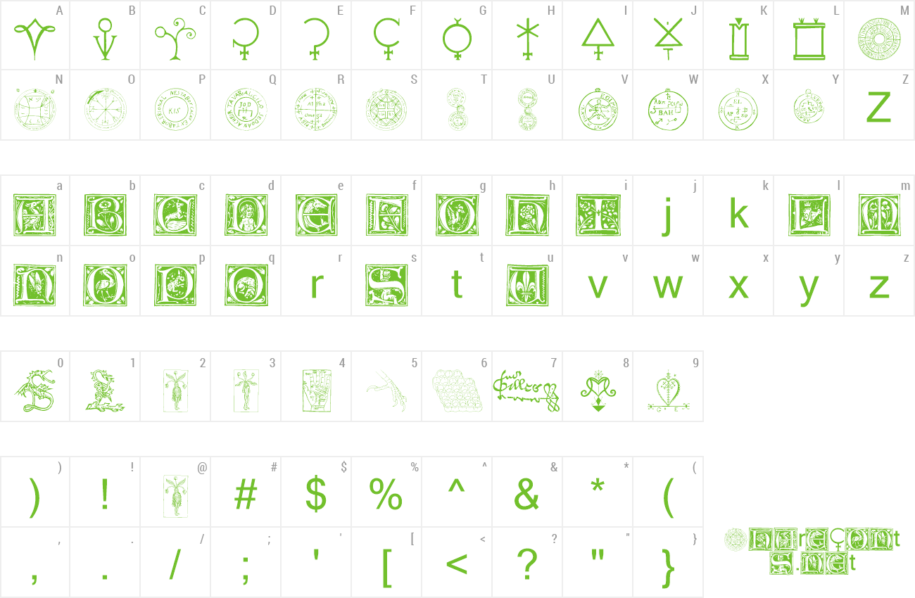 Font Tome Pi preview