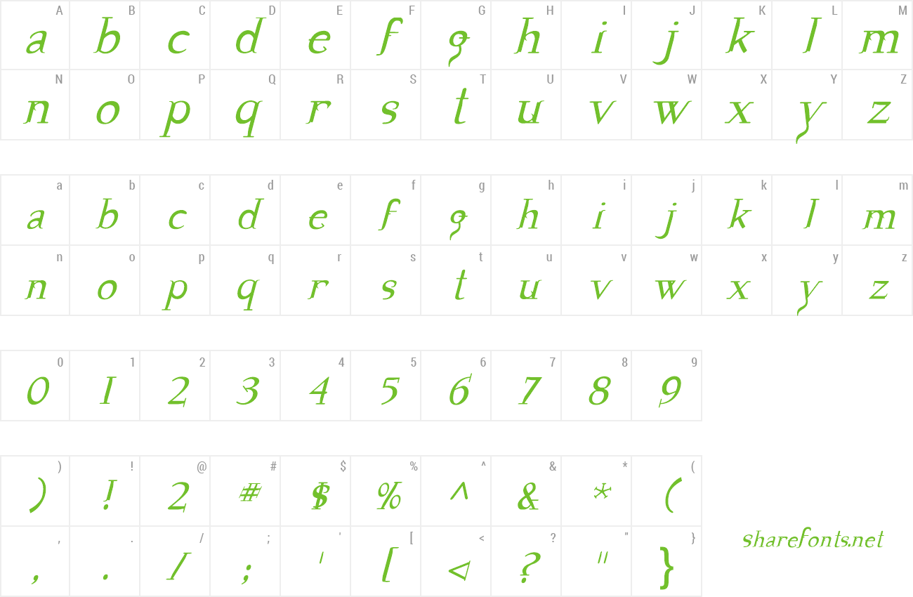 Font Tooth31 preview