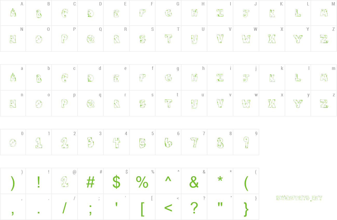 Font ToxicWaste preview