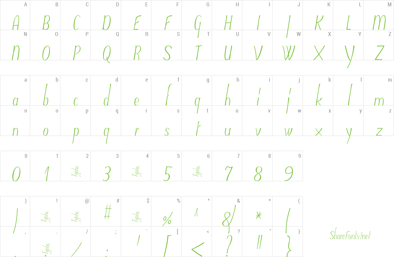 Font Typha Latifolia Demo preview