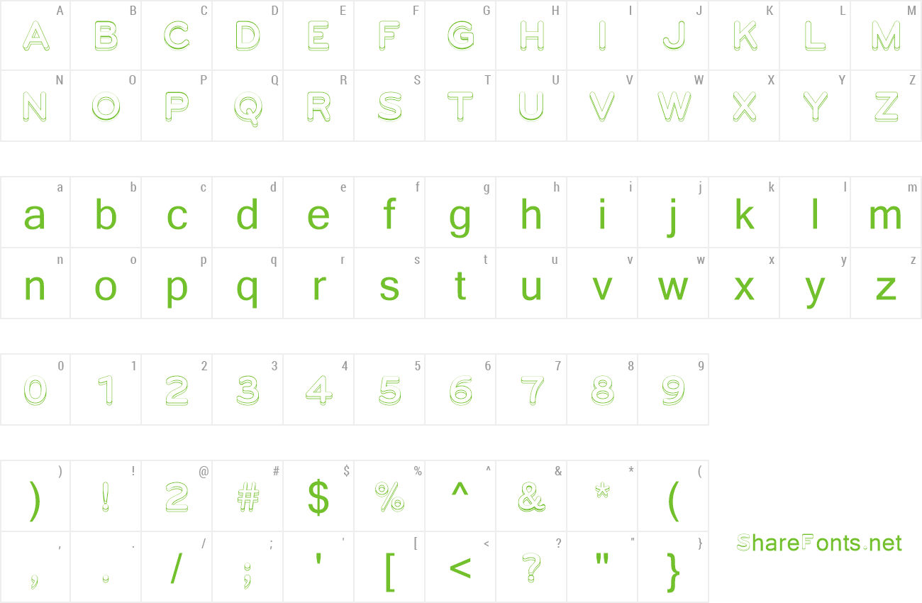 Font UGO LINE preview