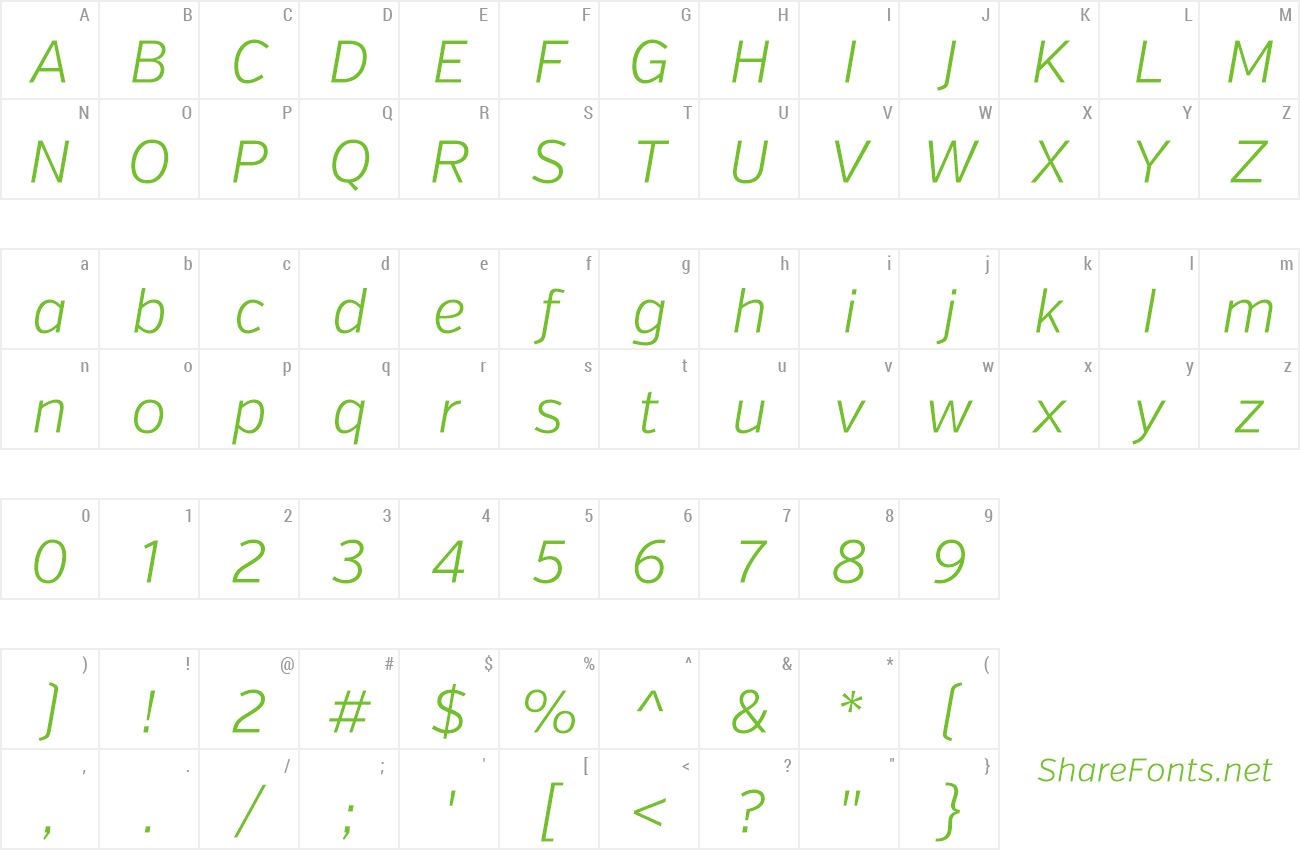 Font Verb Light preview