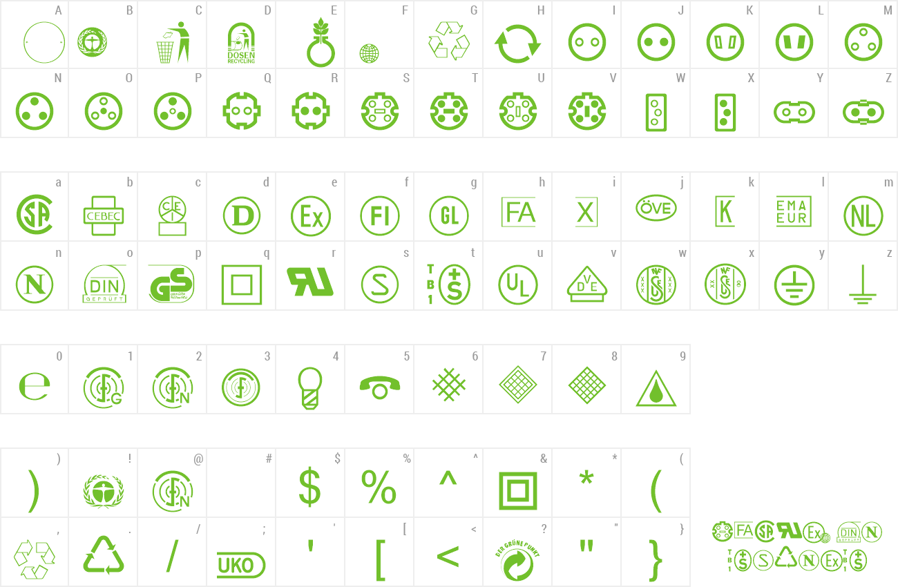 Font Linotype Technical PiOne preview