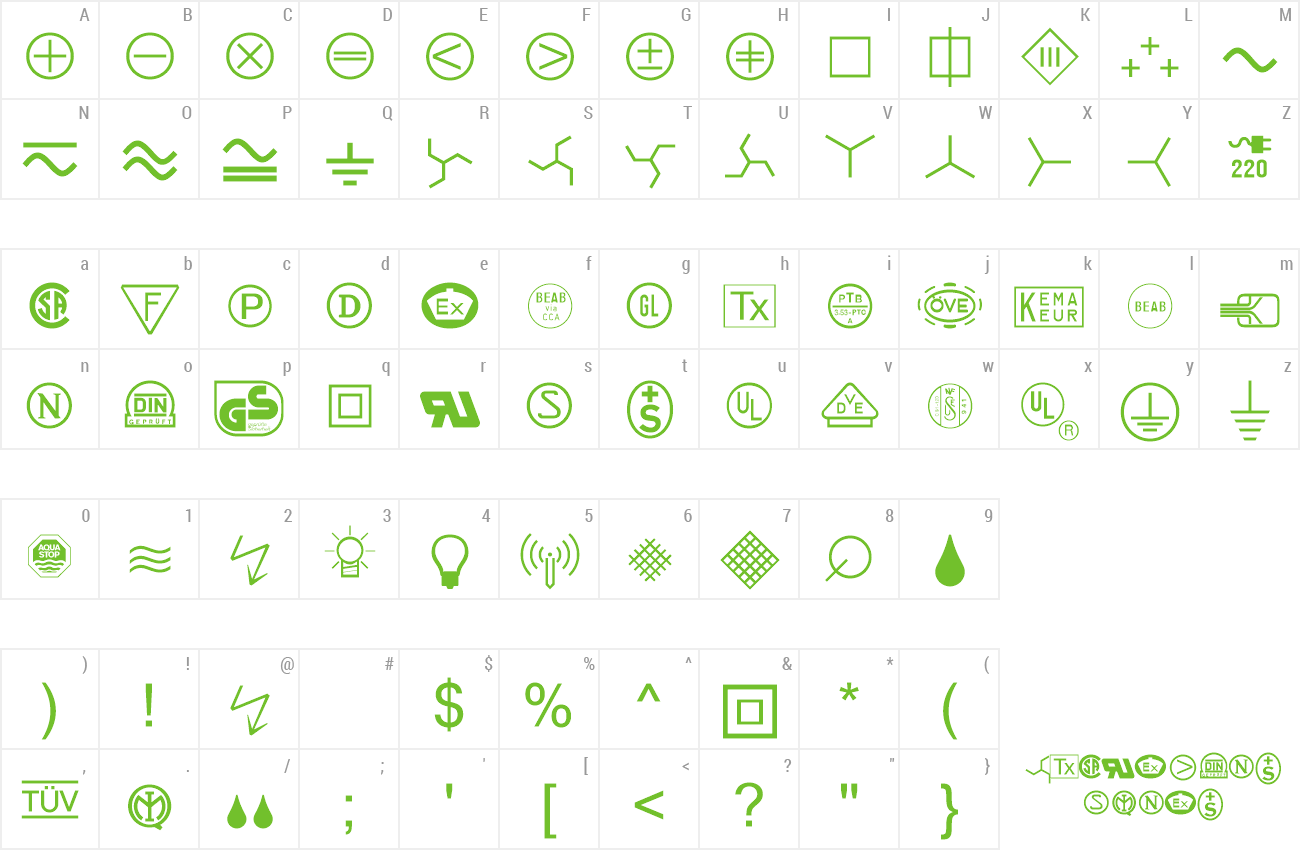 Font Linotype Technical PiTwo preview