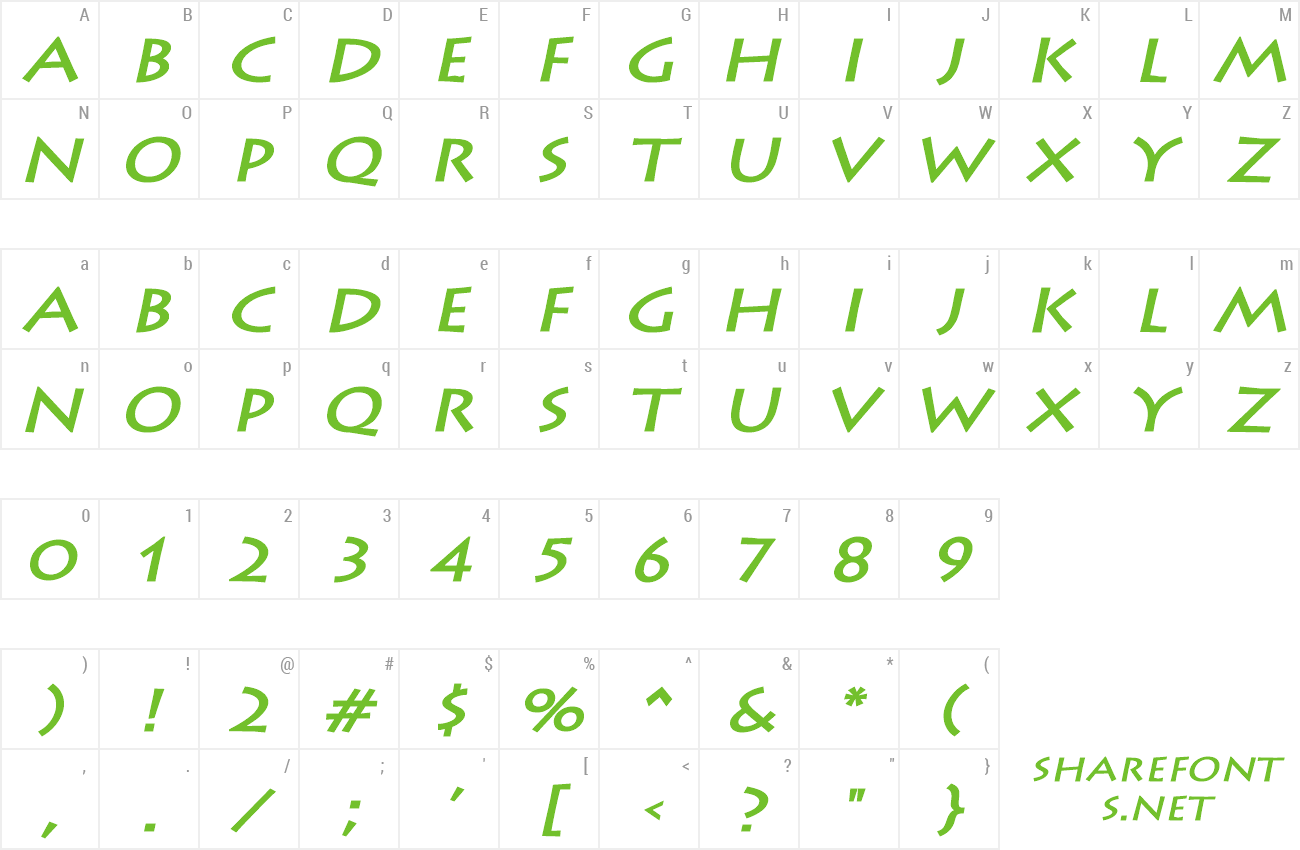 Font Liste Wide preview