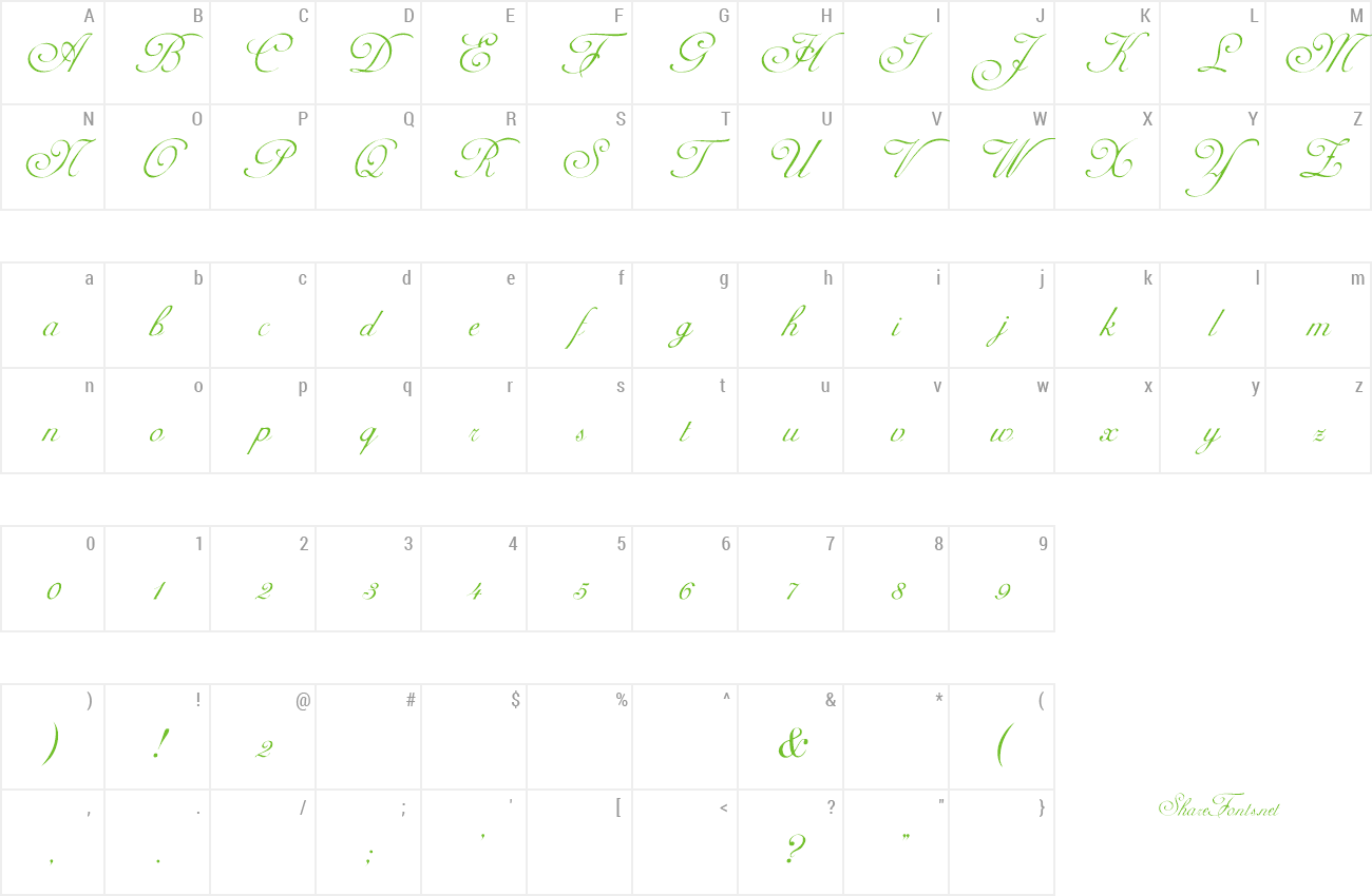 Font AdineKirnberg Script preview