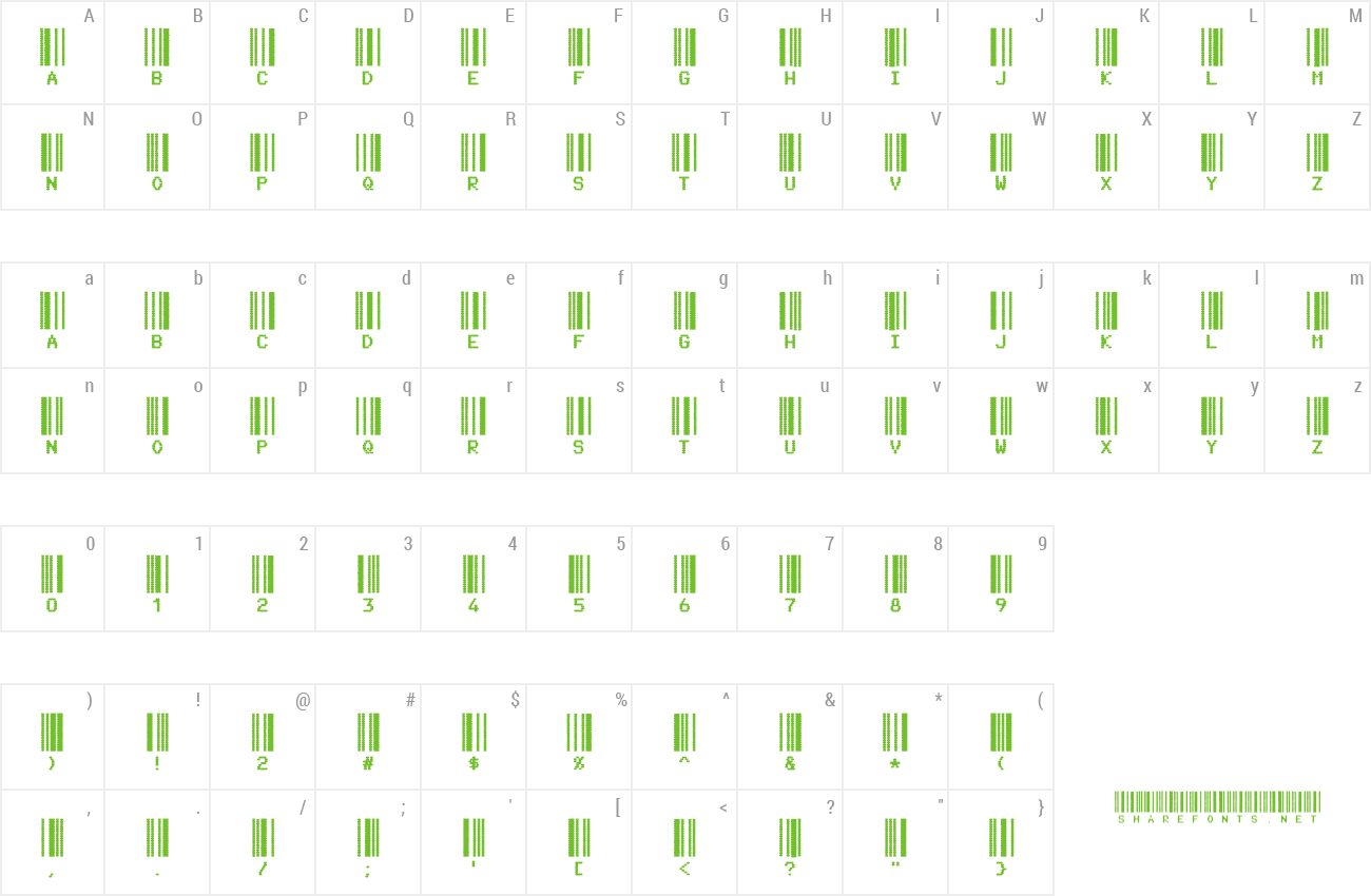 Font Code 3X preview