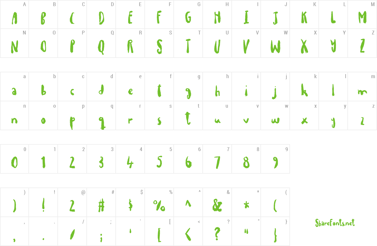 Font Drillepind preview