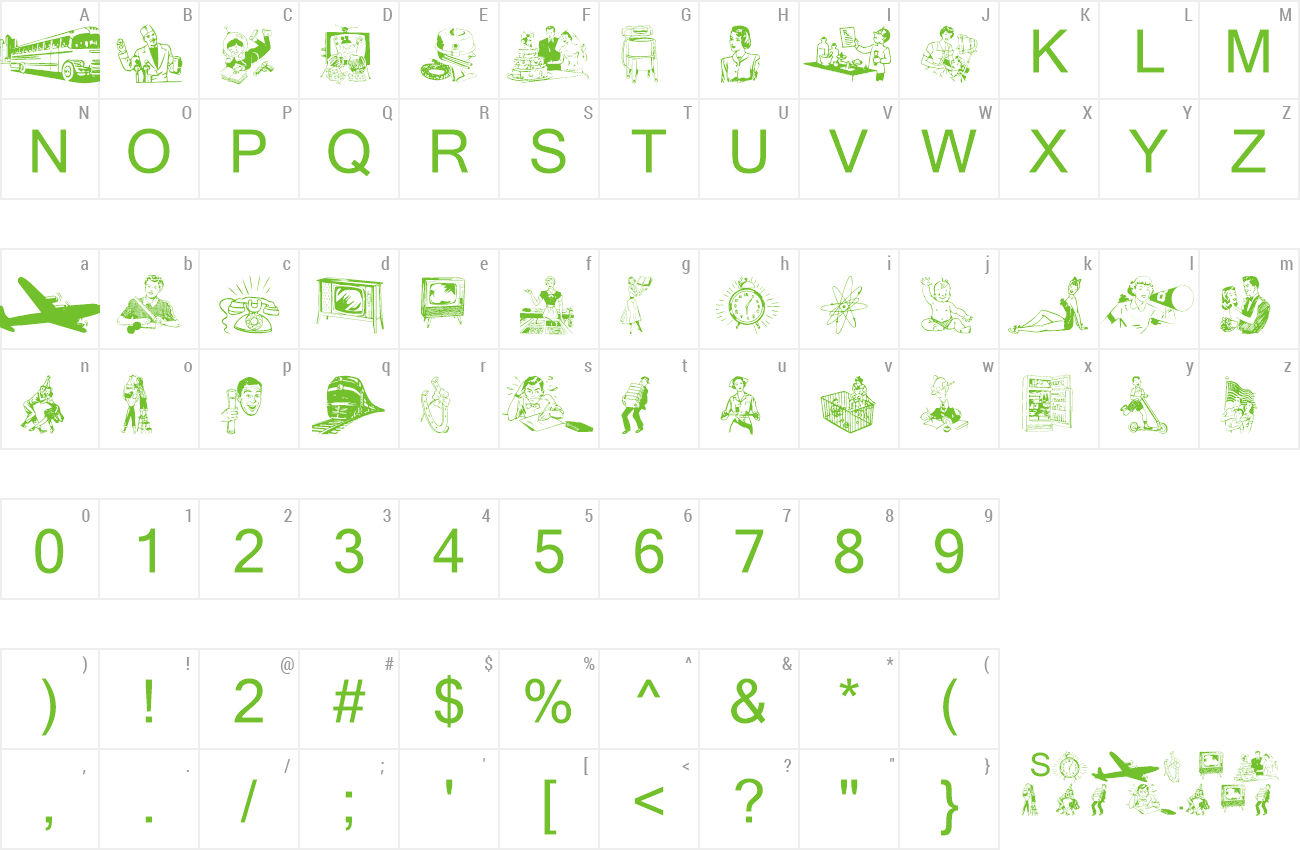 Font WM The 50s preview