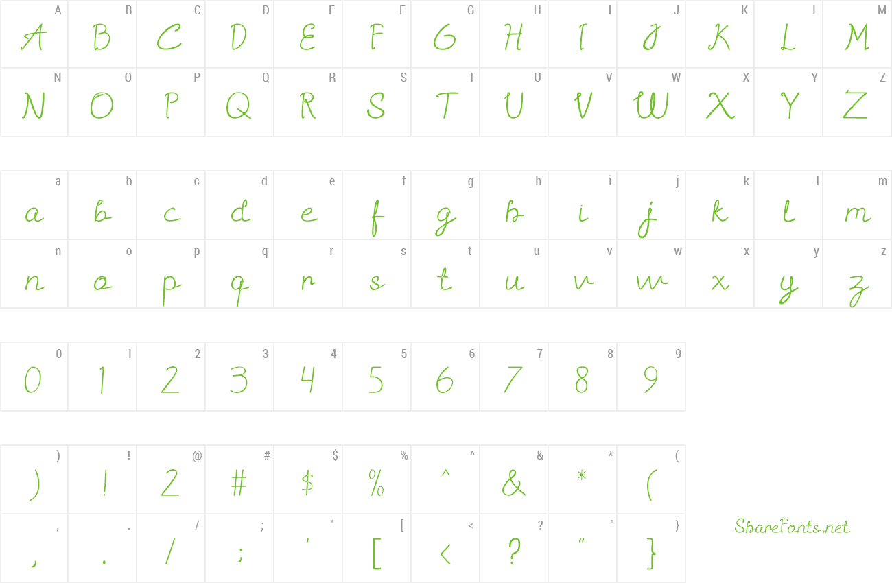 Font Sannisa preview