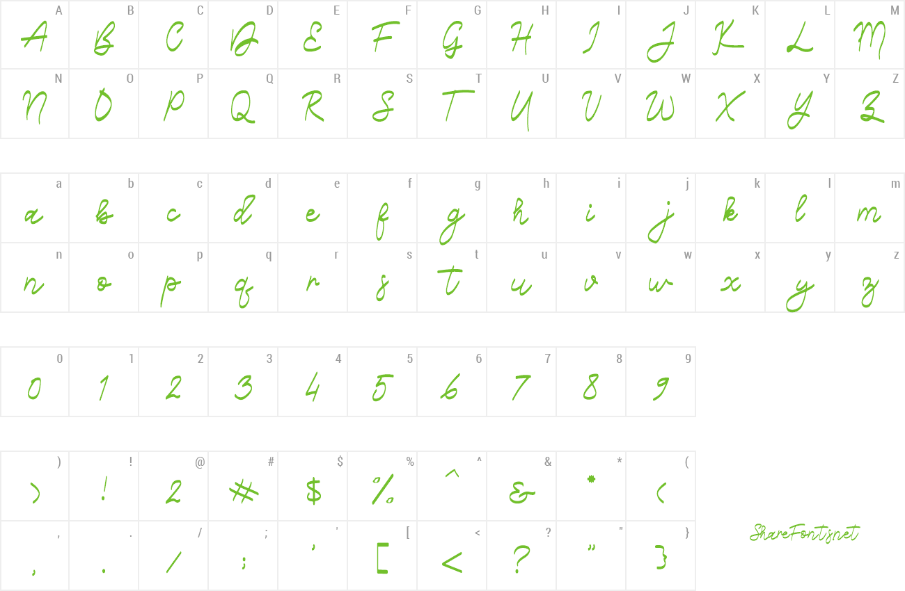 Font Belliza preview