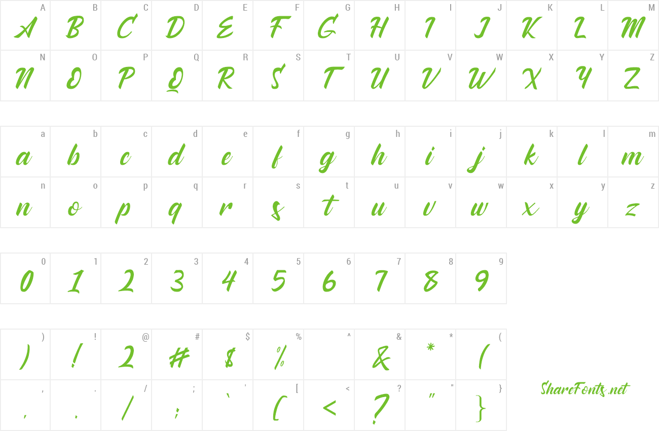 Font Andallan preview