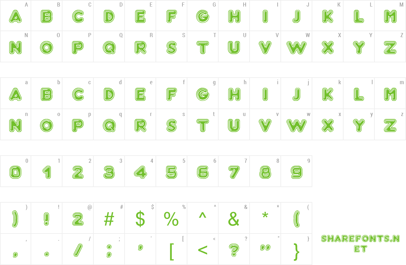 Font Bubble 3D preview