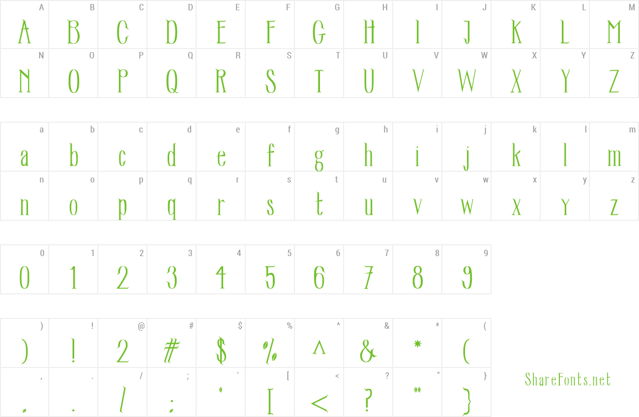 Font Tree FTR preview