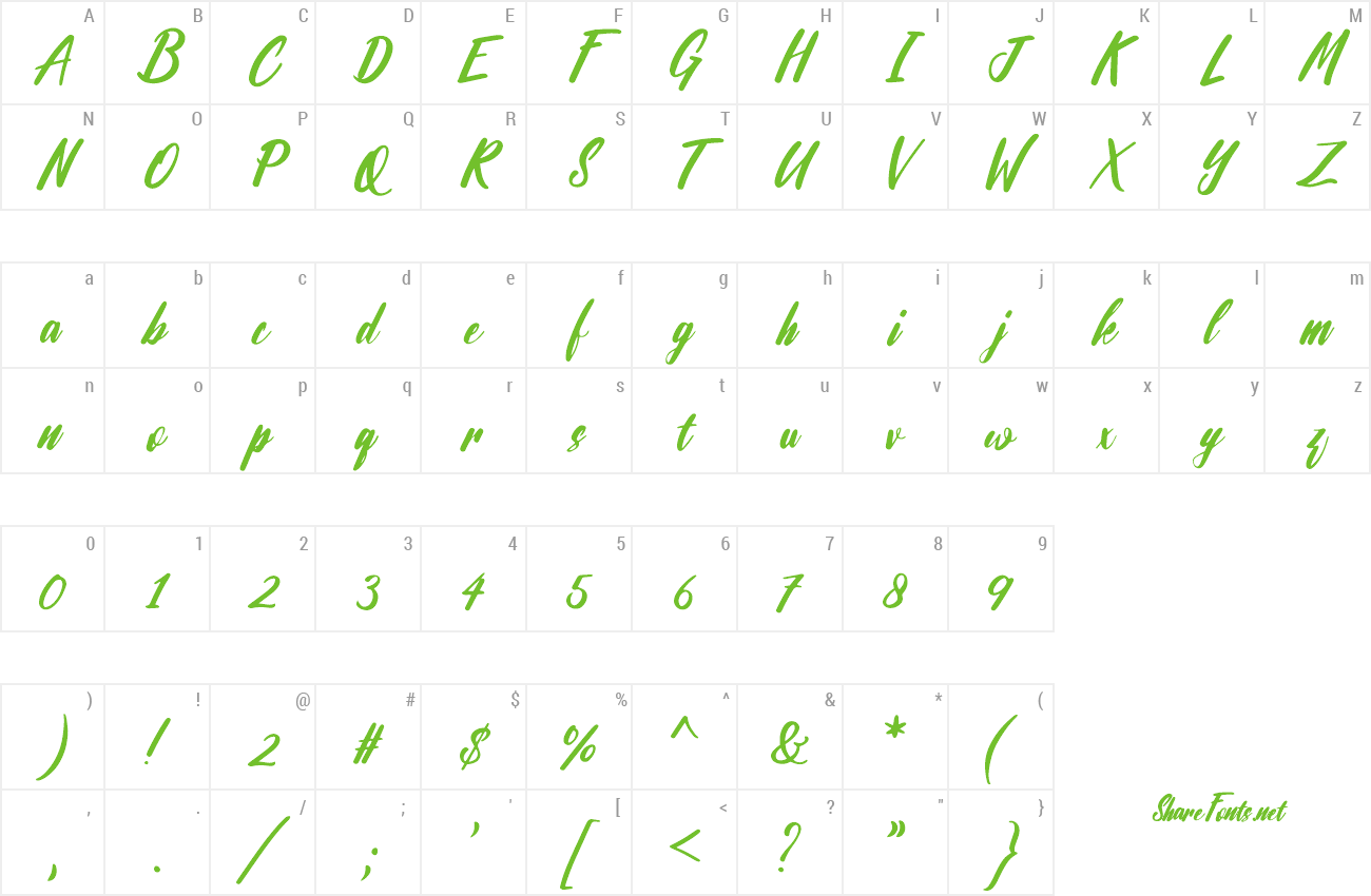 Font Vacansa preview