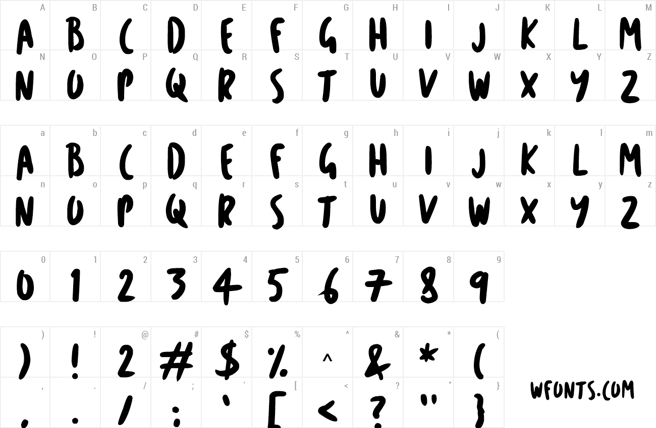Download Free Font Cartoon Marker