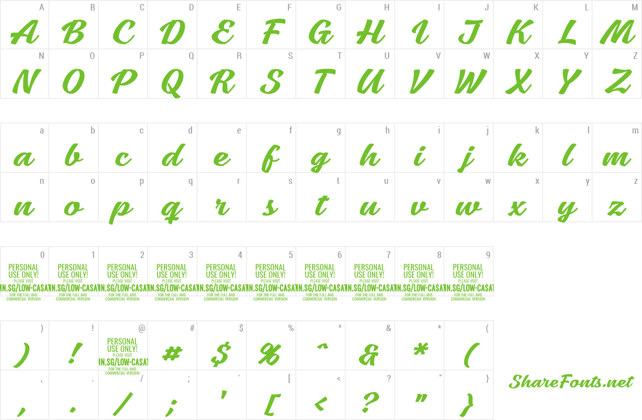 Font Low Casat Medium preview