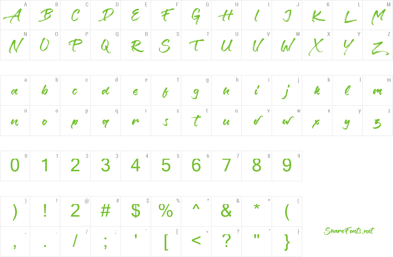 Font Verbena preview