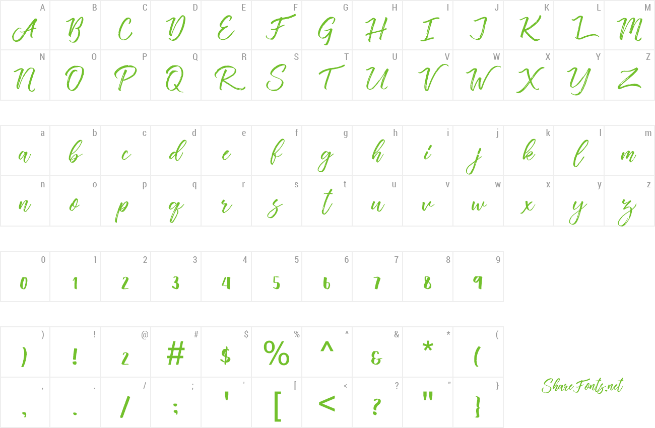 Font Vincentia preview